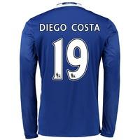 Chelsea Home Shirt 2016-17 - Long Sleeve with Diego Costa 19 printing, Blue