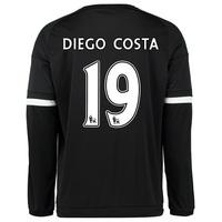 Chelsea Third Shirt 2015/16 - Long Sleeve Black with Diego Costa 19 pr, White