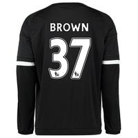 chelsea third shirt 201516 long sleeve black with brown 37 printing wh ...