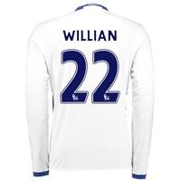 chelsea third shirt 16 17 long sleeve with willian 22 printing white