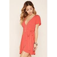 Chiffon Self-Tie Wrap Dress