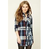 check flannel shirt dress