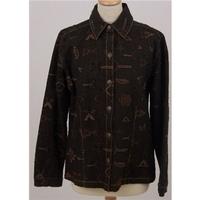 Chico\'s - Size: M - Brown - Embroidered Denim Jacket