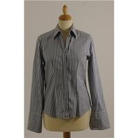 Charles Tyrwhitt size 10 White with Black stripes long sleeved shirt