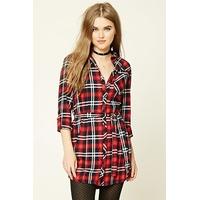 check flannel shirt dress