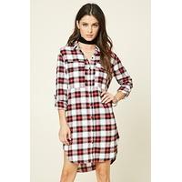 check flannel shirt dress