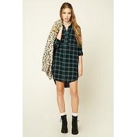 Check Flannel Shirt Dress