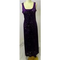 charlotte halton dark purple sleeveless long dress