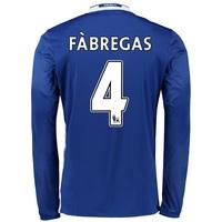 chelsea home shirt 2016 17 long sleeve with fbregas 4 printing blue