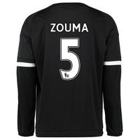 chelsea third shirt 201516 long sleeve black with zouma 5 printing whi ...