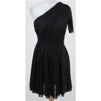 christopher kane for topshop size 8 black lace asymmetrical dress