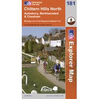 Chiltern Hills North - OS Explorer Active Map Sheet Number 181