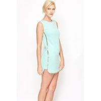 Chain Trim Scuba Shift Dress