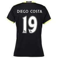 Chelsea Away Shirt 16-17 - Womens with Diego Costa 19 printing, Black