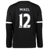 chelsea third shirt 201516 long sleeve black with mikel 12 printing wh ...