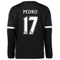 chelsea third shirt 201516 long sleeve black with pedro 17 printing wh ...