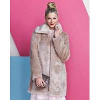 champagne faux fur coat