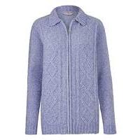 Chenille Zip-Through Cardigan