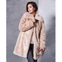 champagne faux fur coat