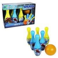 childrens character 6 pin skittles bowling set smurfs the lost village