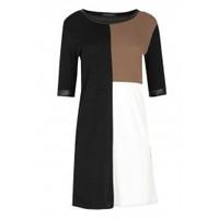 Chris Blocks Short Sleeves Shift Dress