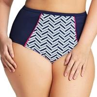 chevron high waist swim briefs