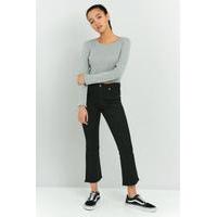 cheap monday black drift kick flare jeans black