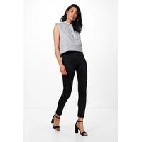 Check Fleece Lined Leggings - black