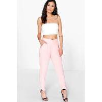 chino style woven trousers blush