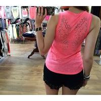 chloe angel wing lace vest