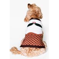 Christmas Pudding Dog Jumper - brown