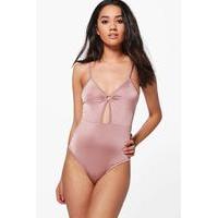Charlotte Cut Out Ring Detail Strappy Body - rose