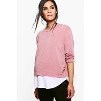 Charlotte 2 in 1 Raw Edge Top - blush