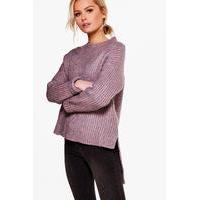 Chunky Marl Jumper - blue