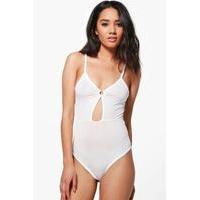 Charlotte Cut Out Ring Detail Strappy Body - ivory