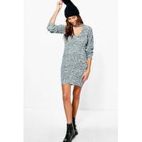 Choker Jumper Dress - grey