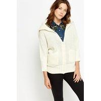 chunky knit zip up cardigan