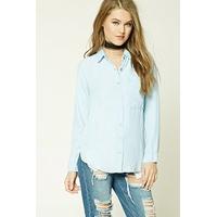 Chambray High-Low Shirt