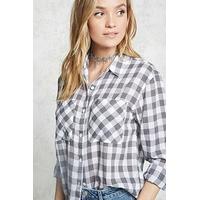 checkered button down shirt