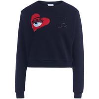 Chiara Ferragni Flirting Heart black sweater women\'s Sweatshirt in black