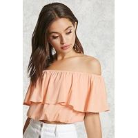 Chiffon Flounce Crop Top