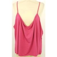 Chesca Size 4 Viscose Mix Loose Fitting Pink Sleeveless Top