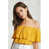 Chiffon Flounce Crop Top