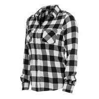 checked flannel shirt black white size xl