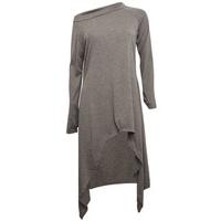 Charcoal Asymmetrical Extra Length Top - Size: XXL