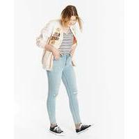 chloe ripped knee skinny jeans short