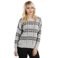 Checked Two Tone Knitted Jumper