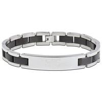 Chelsea Lion Bracelet with Black Inlay - Stainless Steel