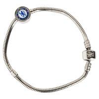 chelsea charm bracelet with colour crest charm stainless steel