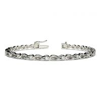 channel setting round diamond designer bracelet